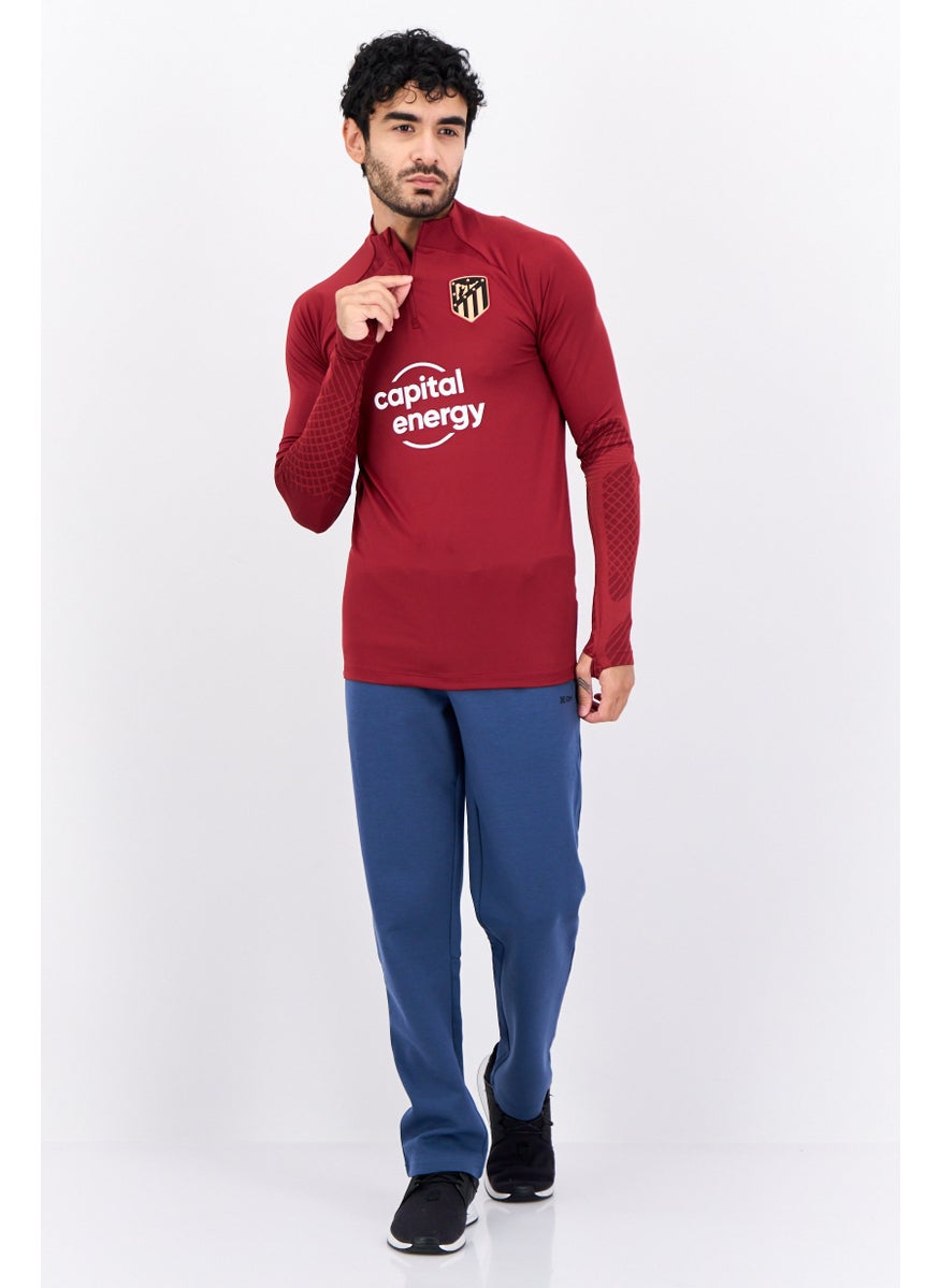Nike - Men Slim Fit Long Sleeves Football Madrid Strike Jersey, Maroon - Image 1