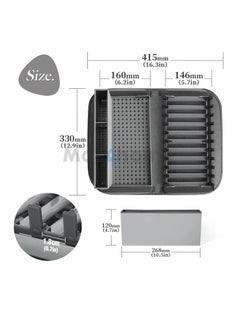 Generic Drying mat dish towel, organizer of plates, cups, spoons, forks and knives  - Image 3