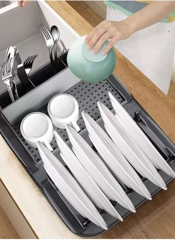 Generic - Drying mat dish towel, organizer of plates, cups, spoons, forks and knives - Image 1