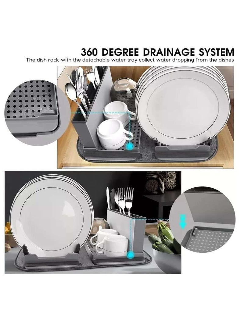 Generic - Drying mat dish towel, organizer of plates, cups, spoons, forks and knives - Image 1