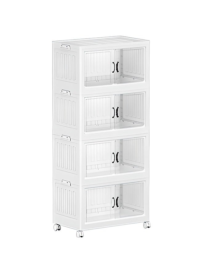 Generic 4-Layer Foldable Storage Cabinet, Portable Drawer Shelves, Dustproof and Moisture-Proof, Strong Sealing  - Image 1