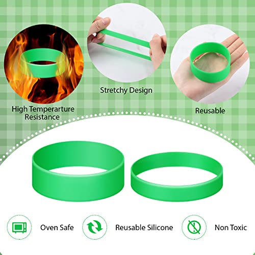 Yoande 24 Piece Silicone Bands for Sublimation Tumbler Silicone Bands, 2 Size Elastic Heat Resistant Thick Ring Rubber Band Holder Tumbler Printing Band for Wrapping Cups Reducing Ghosting Art DIY Craft - Image 3