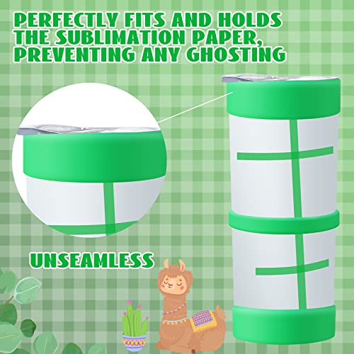 Yoande 24 Piece Silicone Bands for Sublimation Tumbler Silicone Bands, 2 Size Elastic Heat Resistant Thick Ring Rubber Band Holder Tumbler Printing Band for Wrapping Cups Reducing Ghosting Art DIY Craft - Image 4