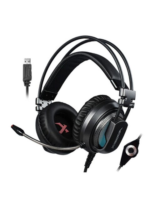 XIBERIA V10 Gaming Headset With Mic Comfortable USB Over-Ear Pro With Surround Sound Flexible Microphone For PC Xbox Switch Playstation