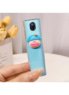 General Mobile Phone Screen Cleaning Artifact Portable Spray Wipe One Cute Cartoon Tablet Computer Display Screen Cleaning Solution-Color:Blue And Blue Hair Mouth 50ml Replenishing Solution  - Image 1