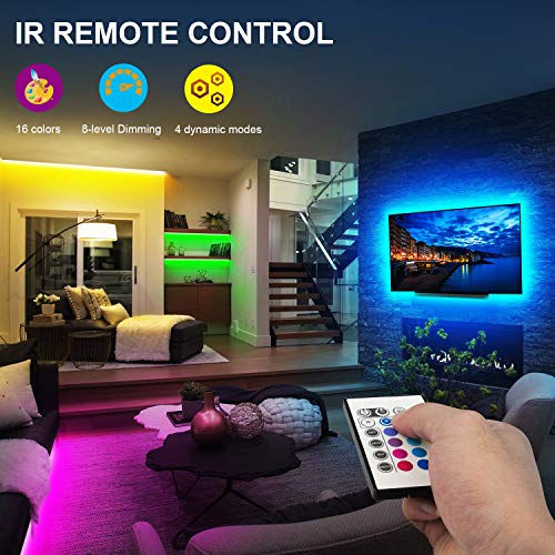 maylit Tv Led Backlight,Maylit 14.3ft Led Strip Lights for 65-75in Tv,USB Powered Tv Lights kit with Remote,RGB Bias Lighting for Room Decor - Image 5
