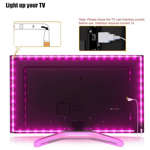 maylit Tv Led Backlight,Maylit 14.3ft Led Strip Lights for 65-75in Tv,USB Powered Tv Lights kit with Remote,RGB Bias Lighting for Room Decor - Image 3