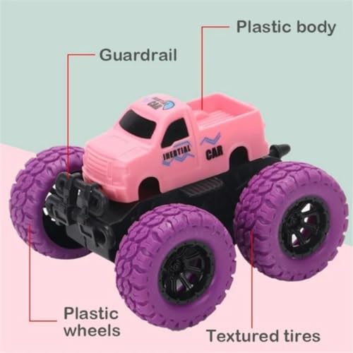 PLUSPOINT Monster Truck Toys - Friction Powered Toy Cars Push and Go Vehicles for Kids Best Christmas Birthday Party Gift for Boys Girls Aged 3 and Above (Climber 3pc) - Image 4