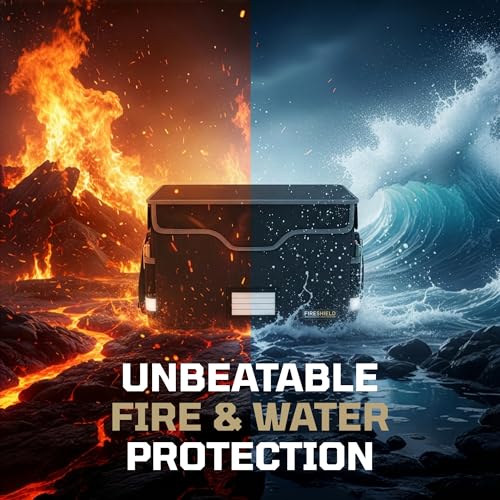 TOOLTROOPERS FIRESHIELD PRO 5200°F Fireproof Document Box with Lock – Portable Water Resistant File Organizer for Hanging/Legal Folders – Safe Storage for Home, Office or Travel – Black, Size: 16.1" x 12.9" x 11" - Image 4