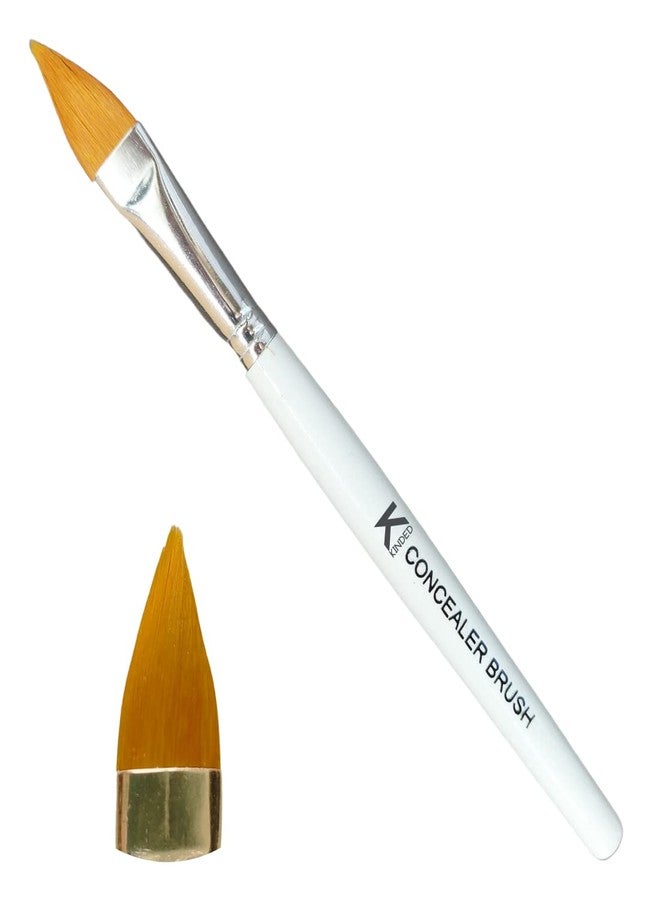 KINDED Concealer Face Eyes and Lips Makeup Brush Professional Series for Makeup Beauty with Smooth Soft Synthetic Hair Bristles Anti Rust Aluminium Ferrule Natural Wooden Handle Grip - Image 1
