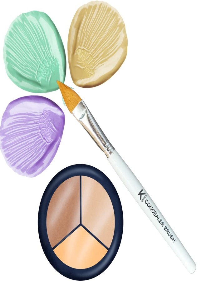 KINDED Concealer Face Eyes and Lips Makeup Brush Professional Series for Makeup Beauty with Smooth Soft Synthetic Hair Bristles Anti Rust Aluminium Ferrule Natural Wooden Handle Grip - Image 5