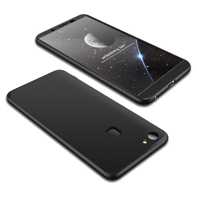 Generic (Unbranded) For VIVO V7 plus/Y75S/Y79 3 in 1 360 Degree Non-slip Shockproof Full Protective Case black - Image 1