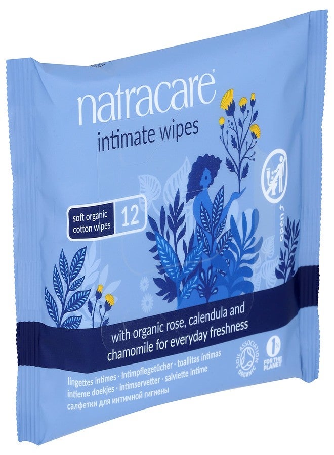 Natracare Organic Cotton Intimate Wipes Infused with Organic Essential Oils of Chamomile, Calendula and French Rose, 12 Wipes per pack (24 Pack, 288 wipes total) - Image 2
