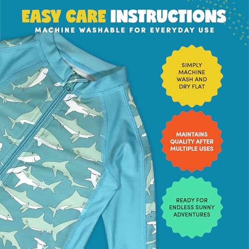 SwimZip Boys' Long-Sleeve UPF 50+ Swimsuit for Baby, Toddler, & Little Boys - Image 3