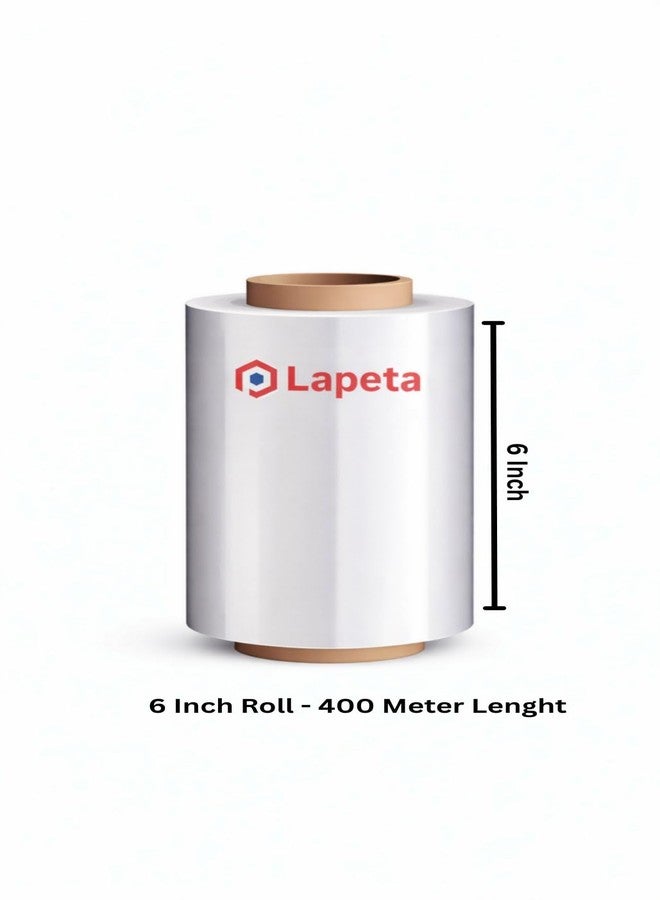 Lapeta Stretch Film Wrapping Roll 6 Inch x 400 Meter Length – Polyethylene, Self-Adhesive Wrap for Packing, Moving, and Storage. - Image 2