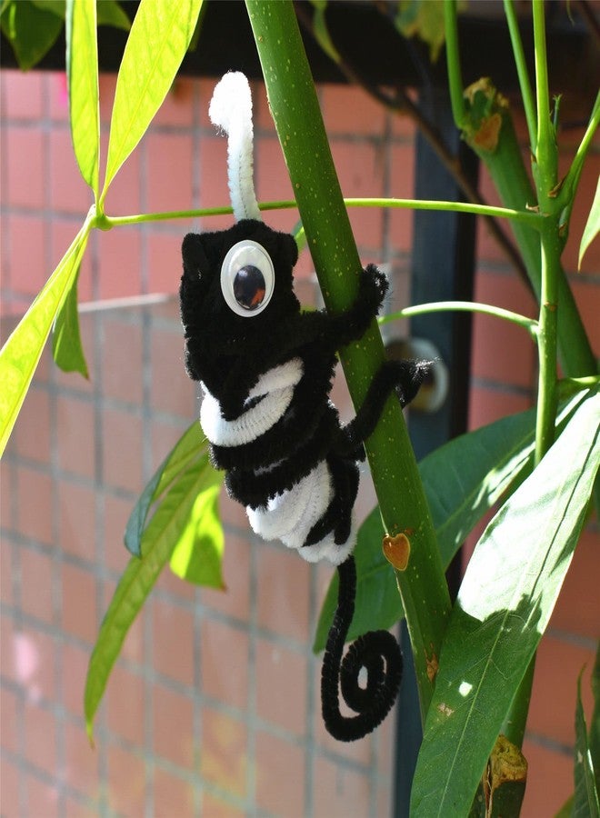 غوتون أعواد تنظيف الأنابيب السوداء المصنوعة من الشنيل (عبوة من 300 قطعة) لأعمال فنية وحرفية إبداعية (0.24 × 12 بوصة) - Image 3