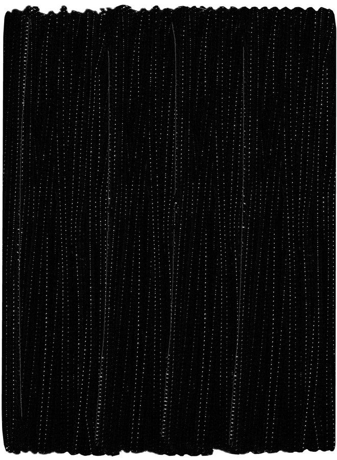 غوتون أعواد تنظيف الأنابيب السوداء المصنوعة من الشنيل (عبوة من 300 قطعة) لأعمال فنية وحرفية إبداعية (0.24 × 12 بوصة) - Image 1