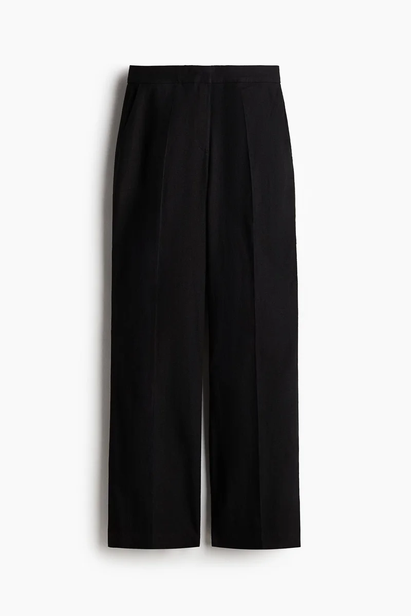 H&M Bootcut linen-blend trousers