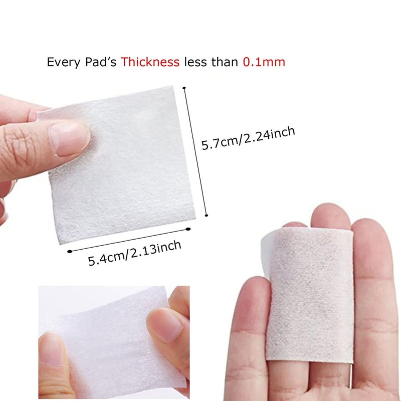 Aturmon 1000 PCS Thin Makeup Facial Cotton Pads, Square Facial Lips Eyes Makeup Remover Pads, Nails Polish Remover Cotton Pads, Non-Woven, Soft, Lint Free - Image 3