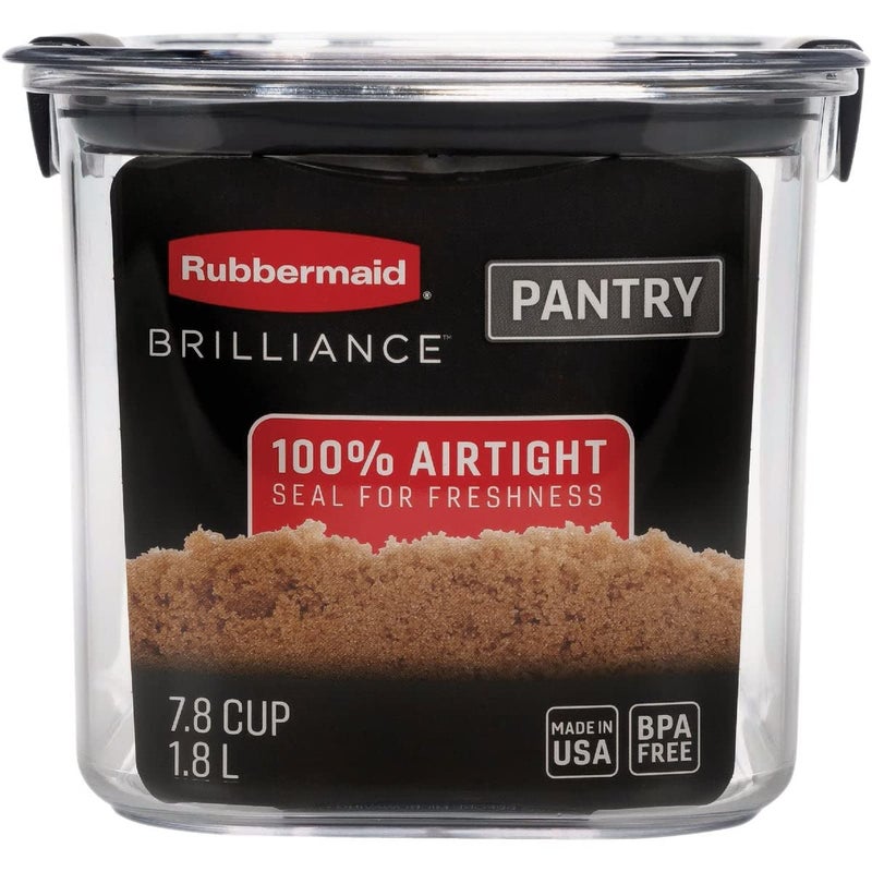 Rubbermaid Brilliance Pantry Airtight Food Storage Container, BPA-Free 7.8 Cup, Ideal for Brown Sugar - Efficient, Leak-Proof and Dishwasher-safe - Image 3