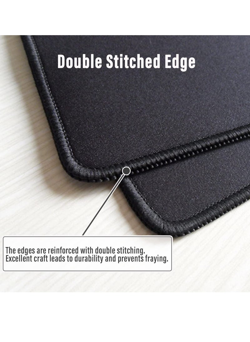 Extended Gaming Computer Mouse Pad, Large Black Mouse Pad for Desk, Cute Anime Japanese Great Wave Desk Pad for Keyboard and Mouse, Black, 31.5 x 11.8 x 0.12 inches - Image 5