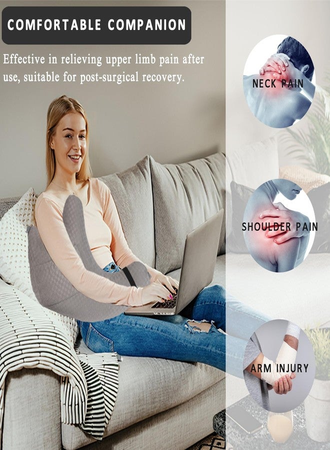 Zantle Shoulder Surgery Pillow, Rotator Cuff Pillow for Side Sleeper, Shoulder Pain Relief Removable with Shoulder Strap Support Arm Pillow for Side Sleep and Post Surgery (Light Grey) - Image 3