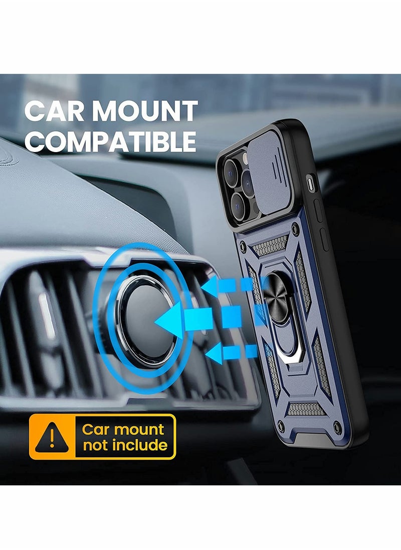 Excefore - Built-in 360° Rotate Ring Stand Magnetic Cover Case for iPhone Pro 13 Pro Max - Image 1