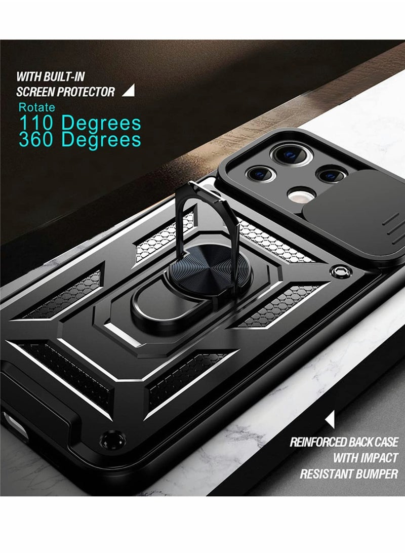 Excefore - Built-in 360° Rotate Ring Stand Magnetic Cover Case for iPhone Pro 13 Pro Max - Image 1