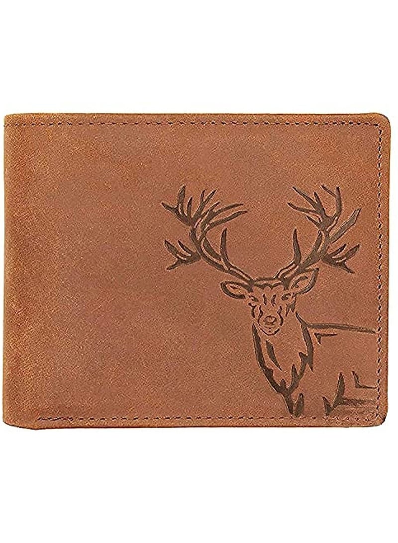 Napa Hide Tan Leather Wallet for Men I 2 Secret Compartments I 6 Credit/Debit Card Slots - Image 4