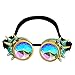 Lelinta Kaleidoscope Spiked Goggles with Adjustable StrapsRainbow Crystal LensesPerfect for Raves Costume Parties - Image 3