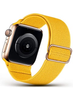 Adjustable Elastic Band For Apple Watch Yellow 42/44/45 mm-Small