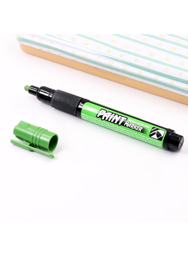 Pentel Colorful Round Tip Paint Marker Waterproof Quick-Drying Marker Bold Tip Big Character Advertising Pen Mmp20 Light Green Single Pack - Image 2