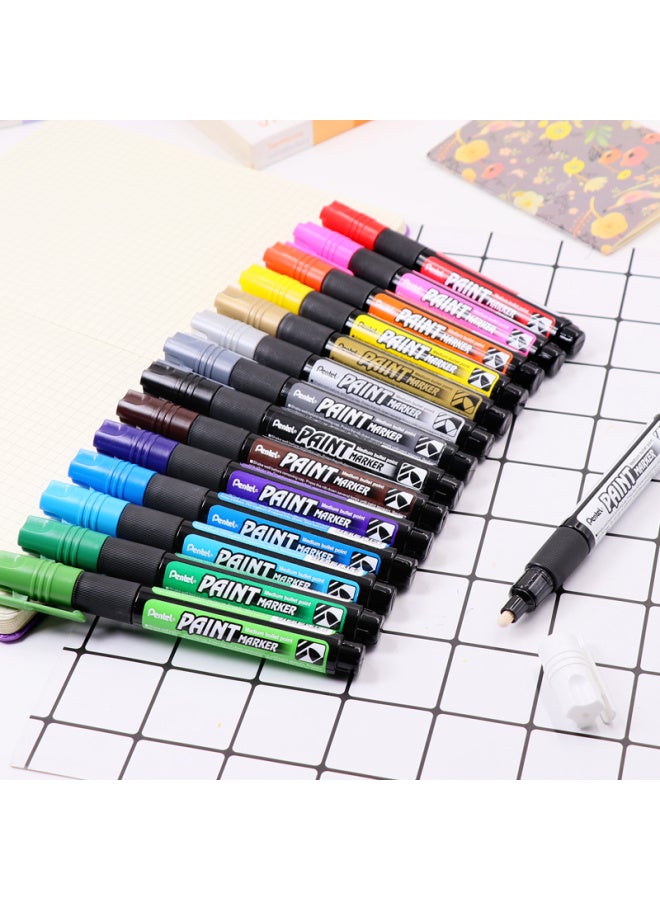 Pentel Colorful Round Tip Paint Marker Waterproof Quick-Drying Marker Bold Tip Big Character Advertising Pen Mmp20 Light Green Single Pack - Image 4
