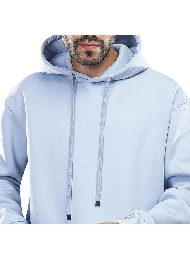 كوب سويت شيرت رجالي بغطاء رأس سادة بأكمام طويلة