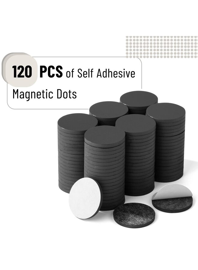 Round Magnet Sticker with Self Adhesive Backing,120Pcs Magnetic Dots Circle 0.8",Thickness 0.04'' Sticky Magnet,Peel and Stick Sticker Magnet Cards/Picture/Crafts on Fridge/Classroom - Image 5