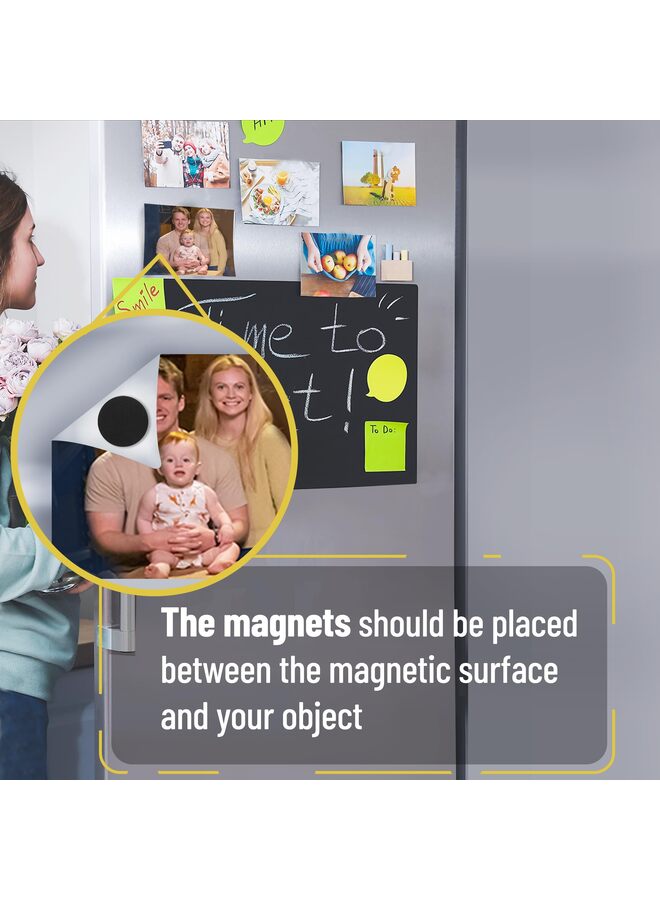 Round Magnet Sticker with Self Adhesive Backing,120Pcs Magnetic Dots Circle 0.8",Thickness 0.04'' Sticky Magnet,Peel and Stick Sticker Magnet Cards/Picture/Crafts on Fridge/Classroom - Image 4