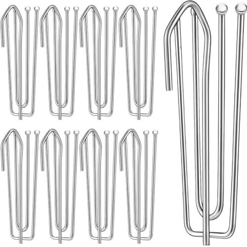 DEEGAA MART Pleated Drapery Hook 40PCS, Pin 4 Prongs Pleat Clips Traverse Pleater 4 End Curtain Hangers for Window Door Bathroom Curtain - Image 1