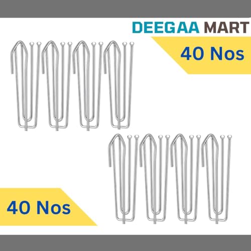 DEEGAA MART Pleated Drapery Hook 40PCS, Pin 4 Prongs Pleat Clips Traverse Pleater 4 End Curtain Hangers for Window Door Bathroom Curtain - Image 4
