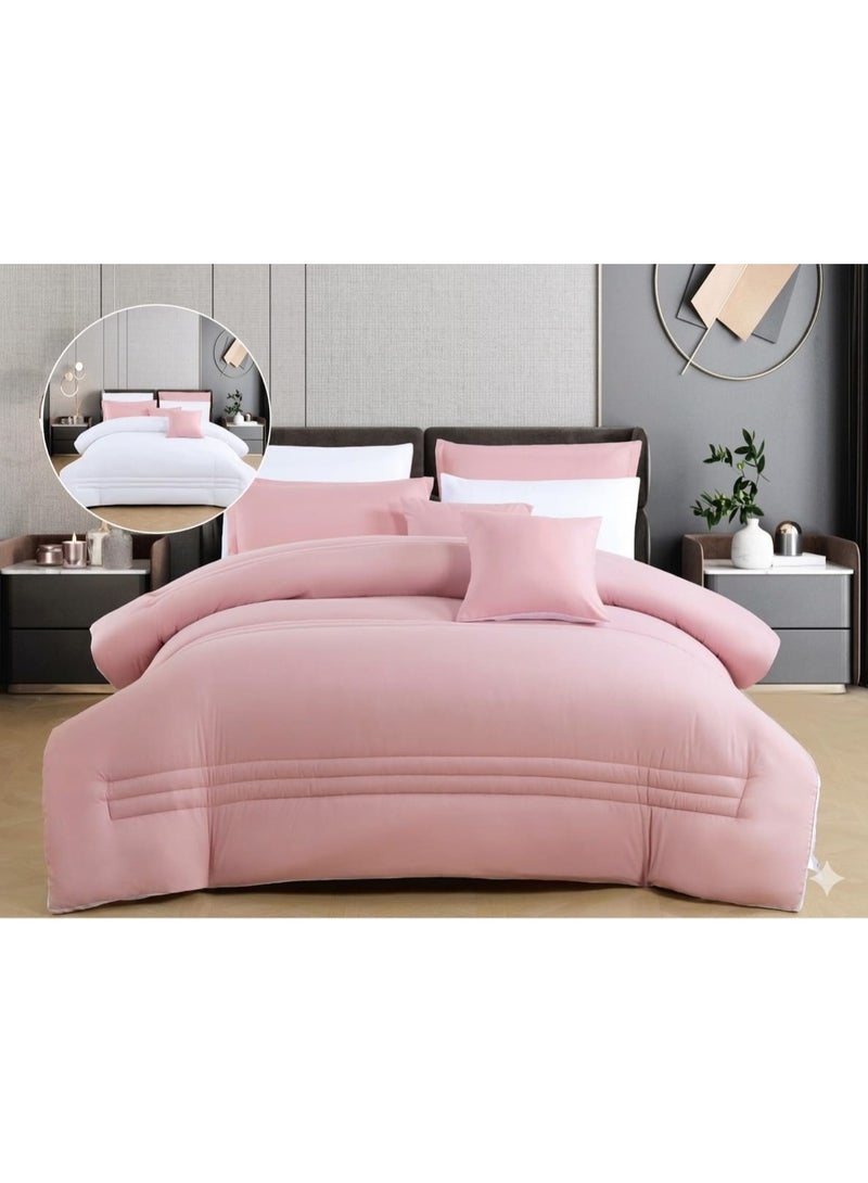 8-piece double-sided summer bed sheet set – reversible double design, ultra-soft and elegant hotel touch - Image 1
