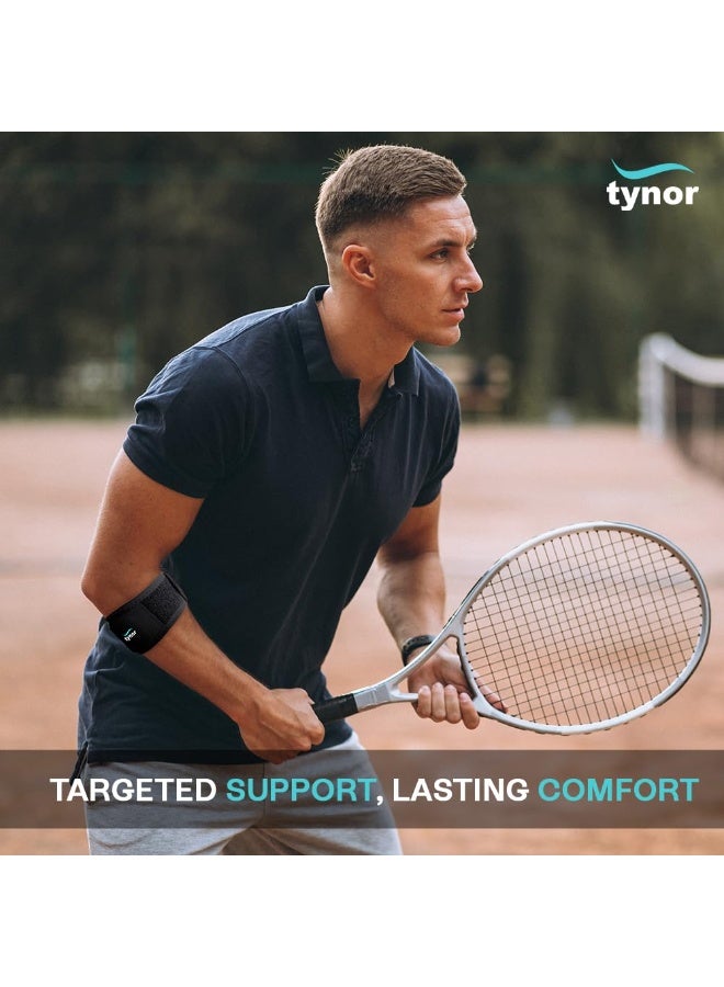 تاينور TYNOR دعامة مرفق التنس، أسود، مقاس XL، قطعة واحدة - Image 3