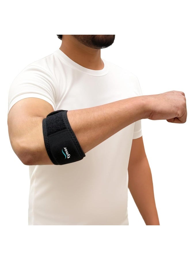 تاينور TYNOR دعامة مرفق التنس، أسود، مقاس XL، قطعة واحدة - Image 1