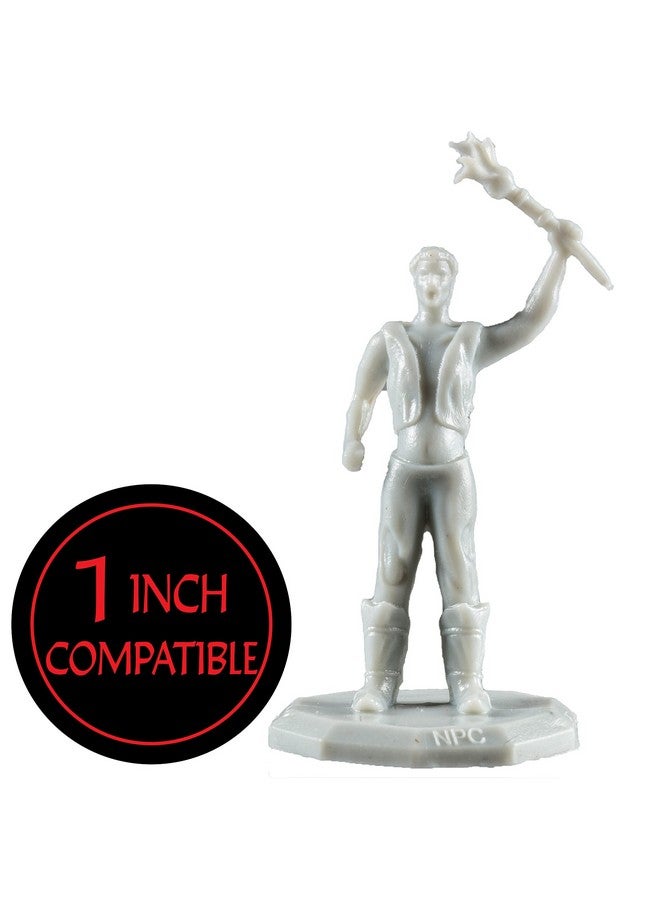 Monster Protectors Monster Townsfolk Mini Fantasy Figures - 8pc Peasant Non Player Character NPC Miniatures - 1" Hex-Sized Compatible with DND Dungeons and Dragons, Pathfinder and All RPG Tabletop Games  - Image 3