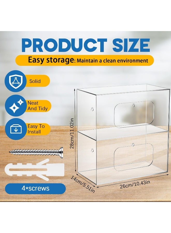 TPGP حامل أكياس القمامة المثبت على الحائط من الأكريليك، منظم مزدوج الجوانب - Image 2