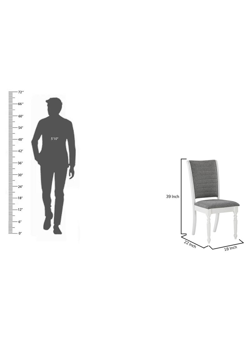 Royaloak Weston Wooden Dining Set 6 Seater | Dining Set with Cushioned Seats & Backrest for Comfort |  Solid Wood Legs | Elegant Turned Fluted Design for Lasting Look & Appeal - Image 2