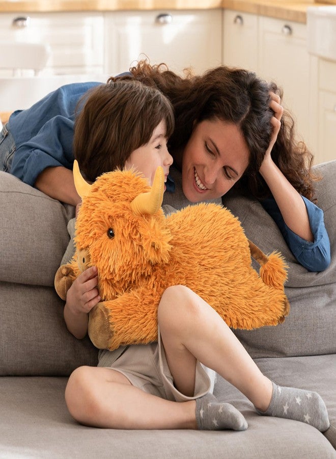 JellyMallow 24in Highland Cow Weighted Stuffed Animals, 5lbs Highland Cow Plushies, Adorable Stuffed Animal Pillows Gifts for Kids and Adults - Image 5
