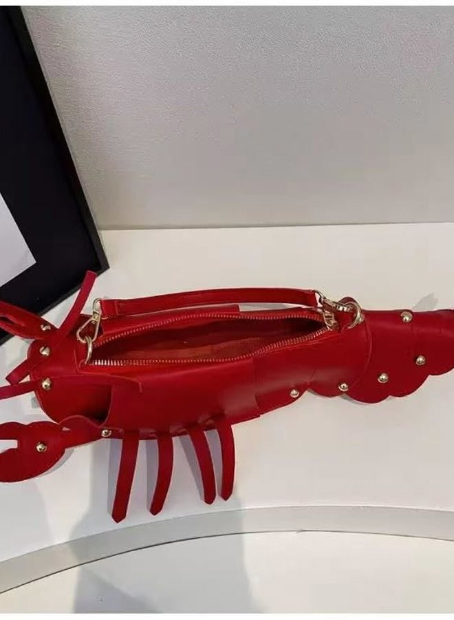 Ueeksry Cute 3D Lobster Shoulder Bag Crossbody Bag, Novelty Purse, Unique Animals Shaped Handbag for Women Girls - Image 5