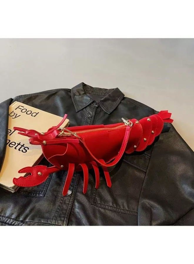 Ueeksry Cute 3D Lobster Shoulder Bag Crossbody Bag, Novelty Purse, Unique Animals Shaped Handbag for Women Girls - Image 3