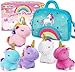 KMUYSL Toys for 18 Months Year Old Girls Plush Stuffed Animal with 5 Unicorn Babies in Plush Bag Toy Soft Plush Toys Set Christmas Birthday Gifts for 2 3 4 5 6 7 8 Girls Boys Baby Toddler Kids - Image 2