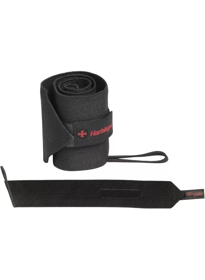 Harbinger Pro 20-Inch WristWraps with Thumb Loop for Weightlifting (pair), Black - Image 5