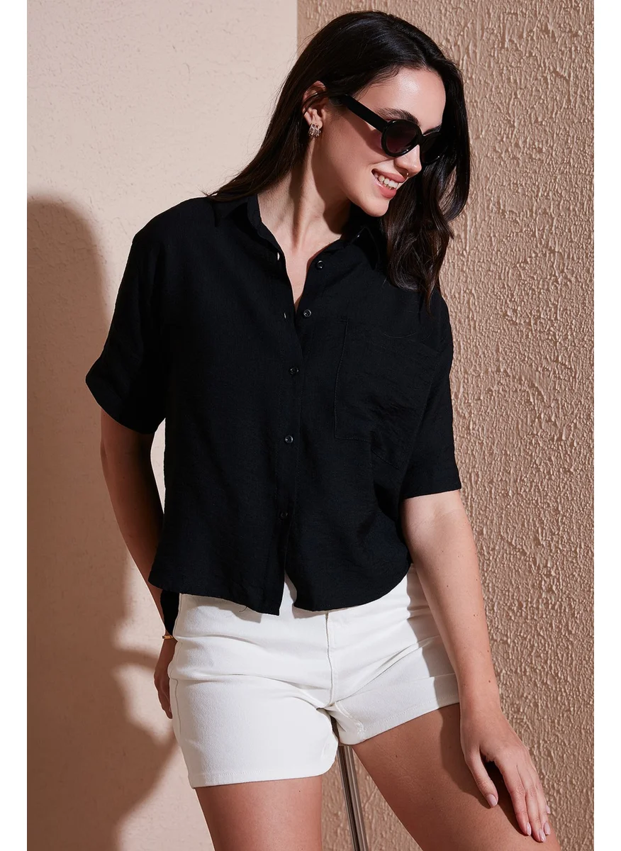 Lela Regular Fit Chest Pocket Short Sleeve Shirt Women's Shirt 6779324